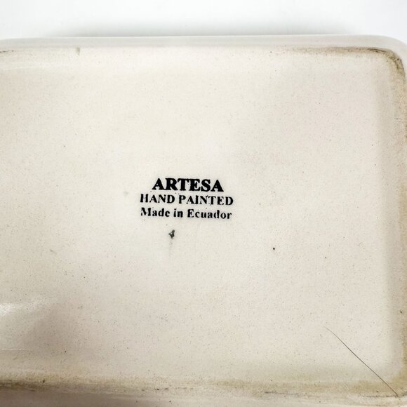 Eduardo Vega Artesa Girasol Azul Trinket Dish  Sunflower Cobalt Hand Painted - Picture 3 of 4